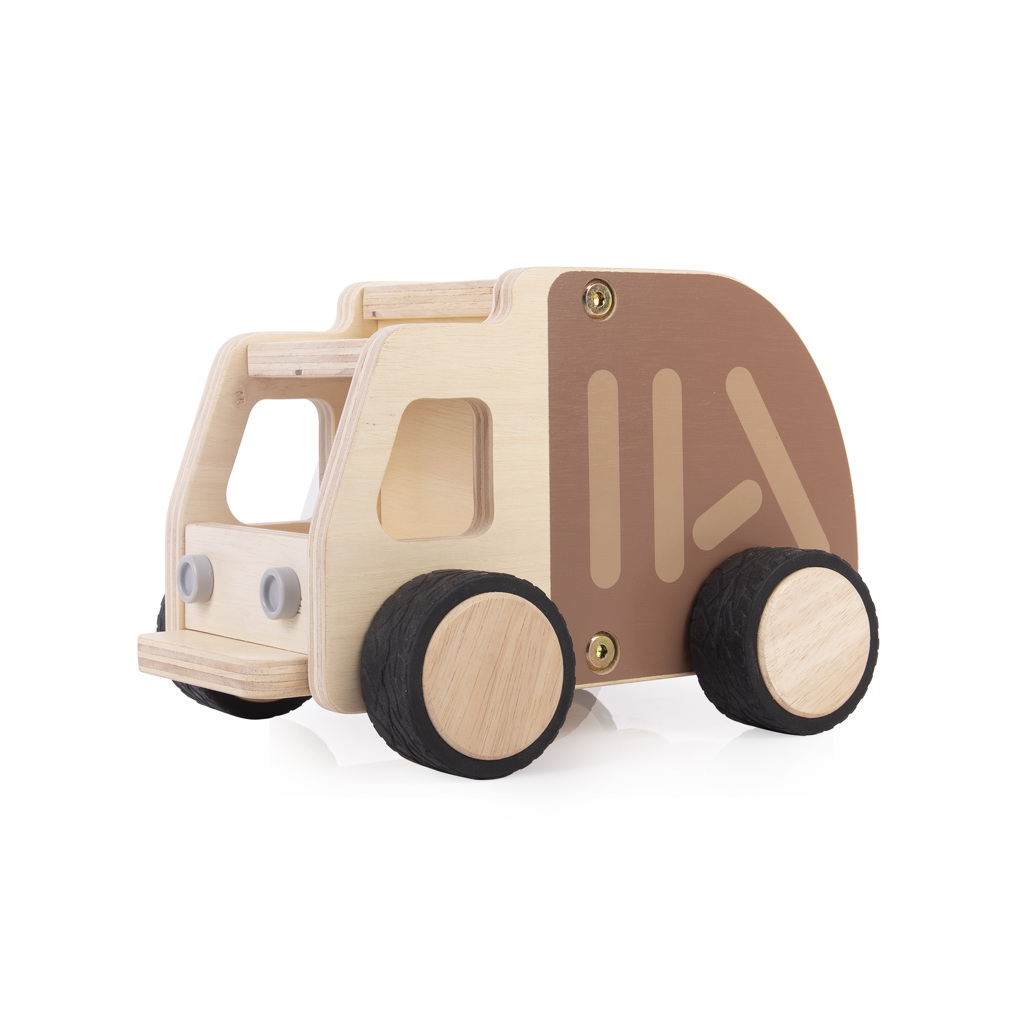 wooden garbage truck toy